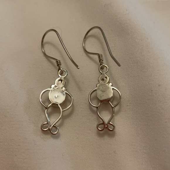 NEW DANGLE DROP NATURAL FACETED PURPLE AMETHYST CENTER STONE WITH CURVY SETTING - Picture 5 of 6